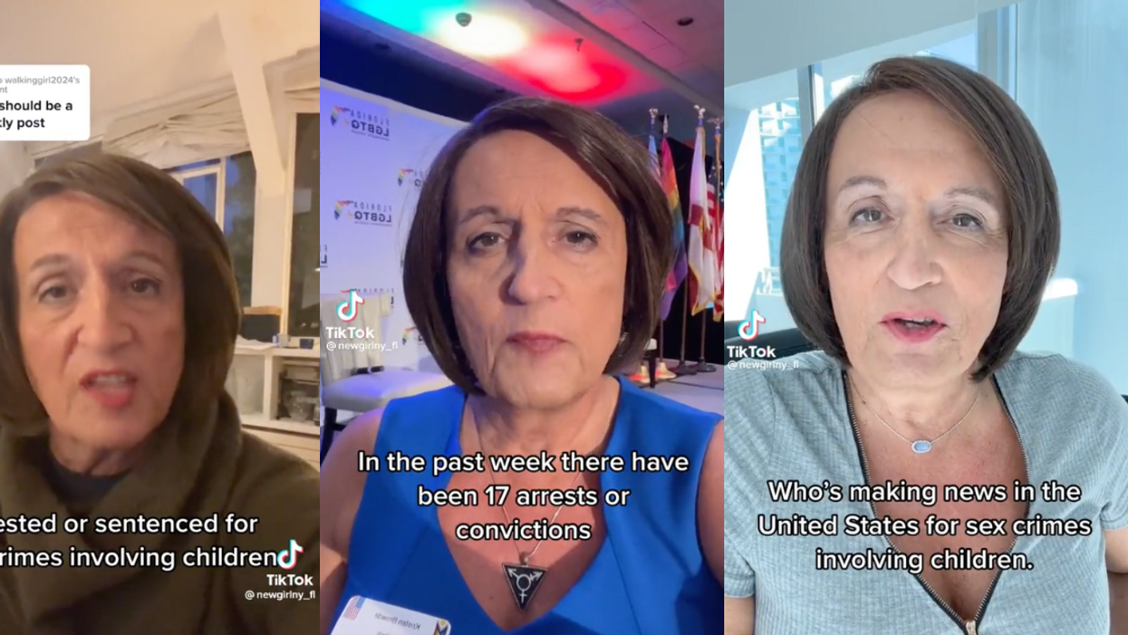 3 screenshots of Kristen Browde from her TikTok videos