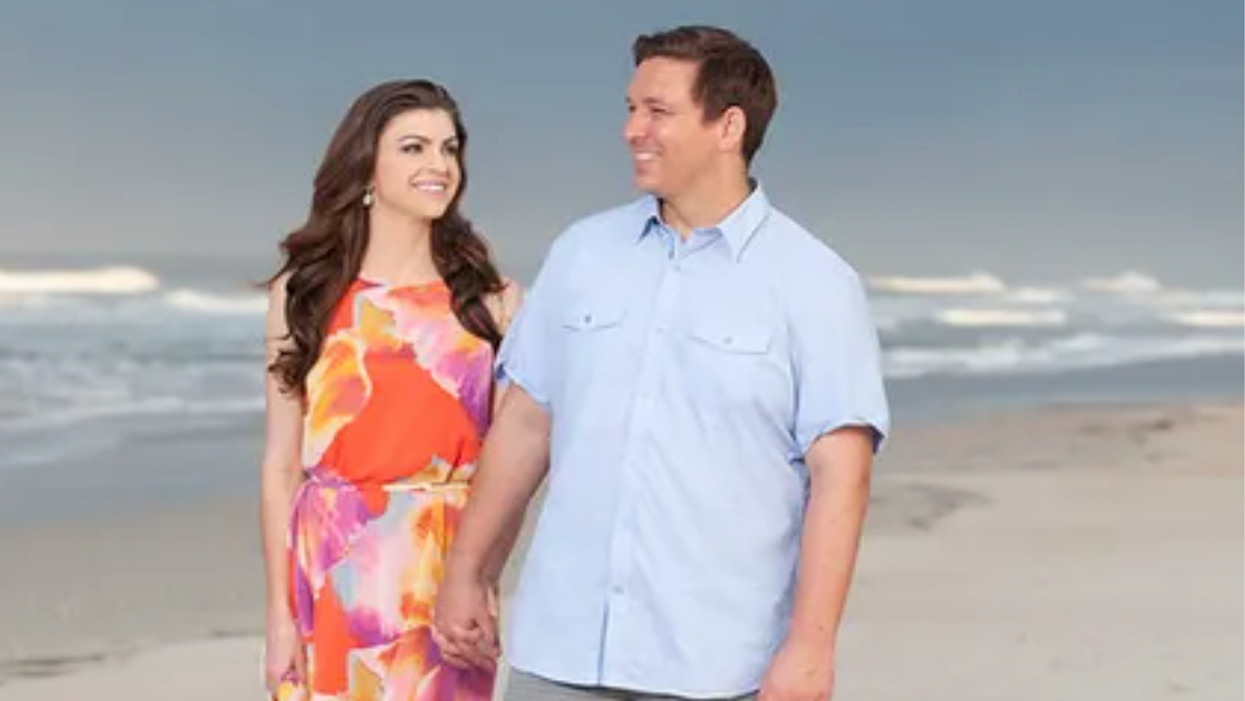 A 2015 campaign photo of Ron DeSantis and Casey DeSantis