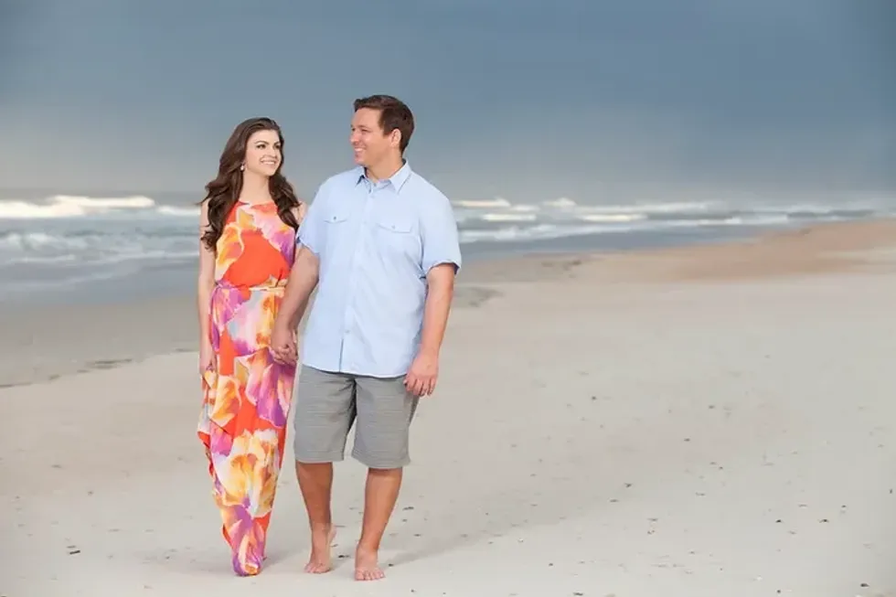 A 2015 campaign photo of Ron DeSantis and Casey DeSantis