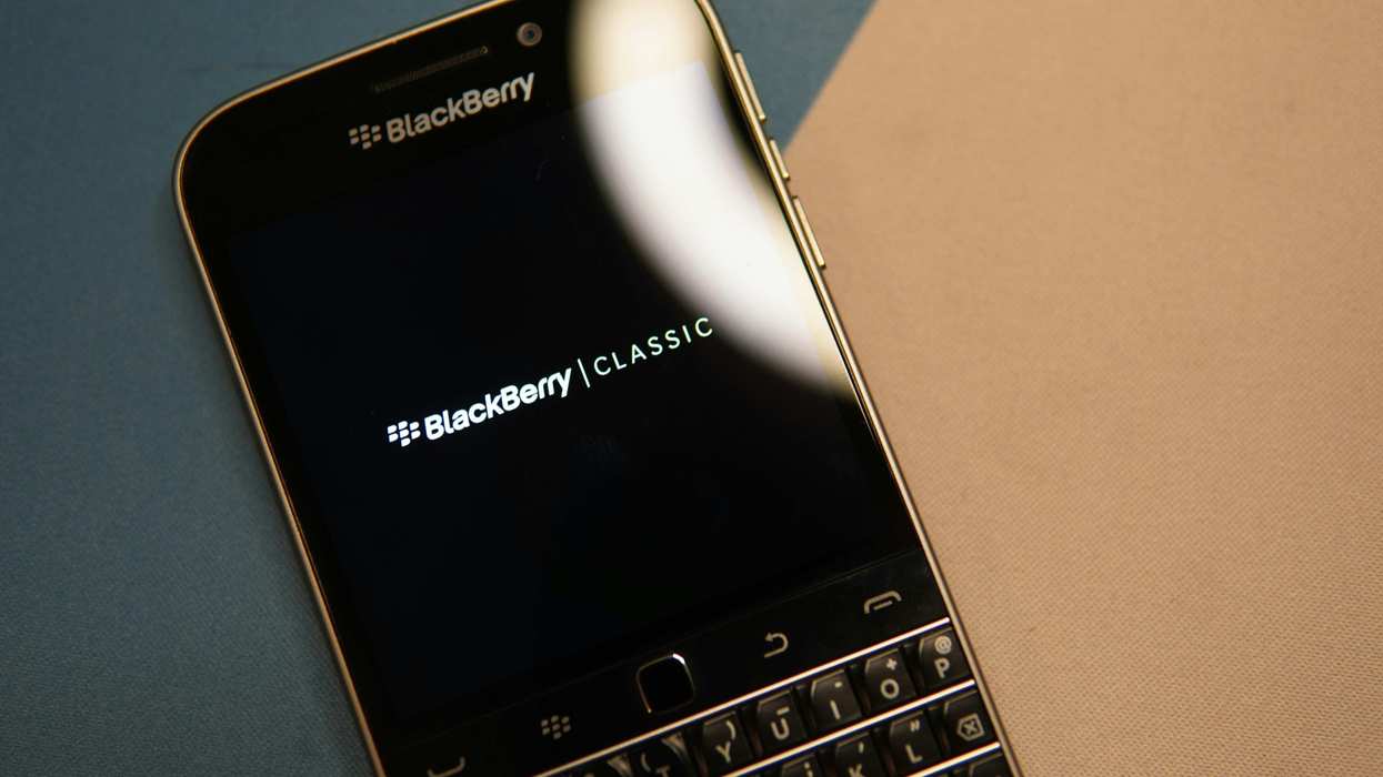 A blackberry phone