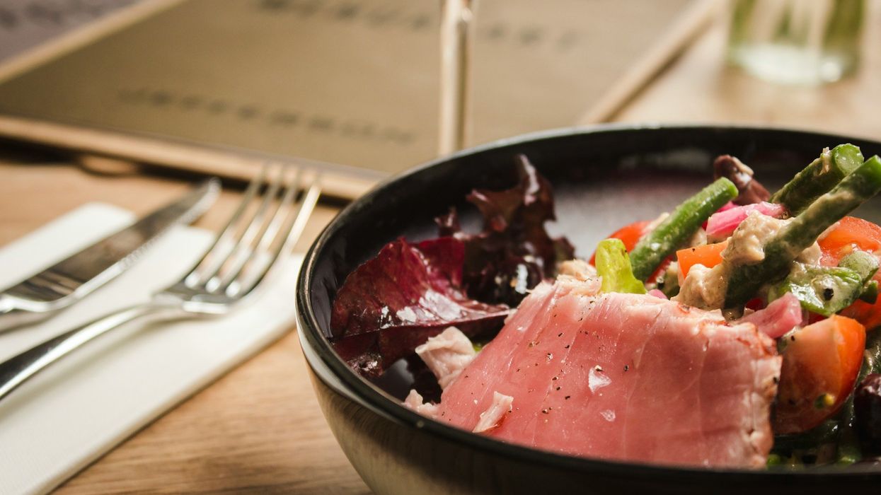 A bowl of fancy food at a fancy restaurant