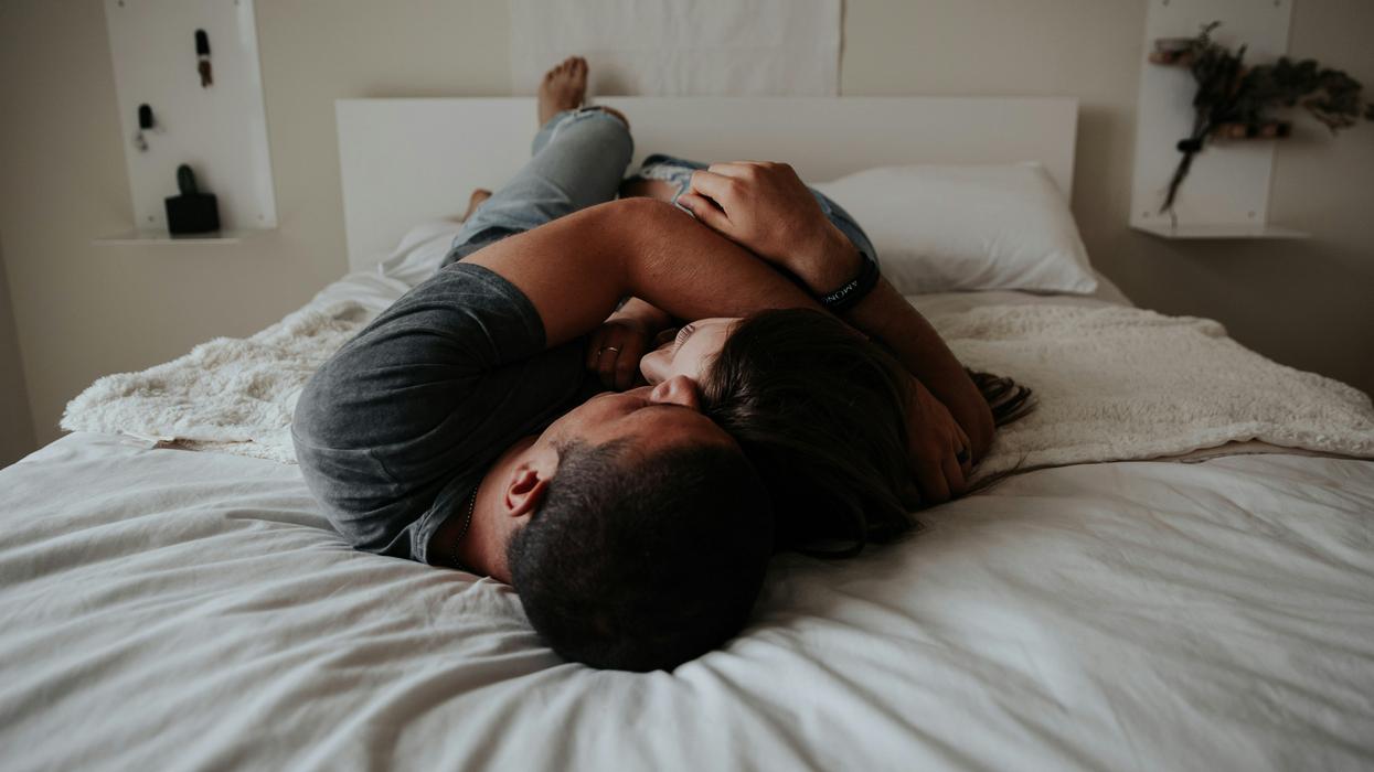 A couple in bed