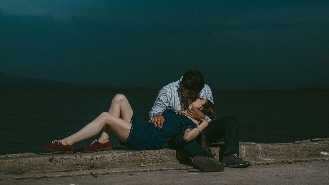 A couple making out