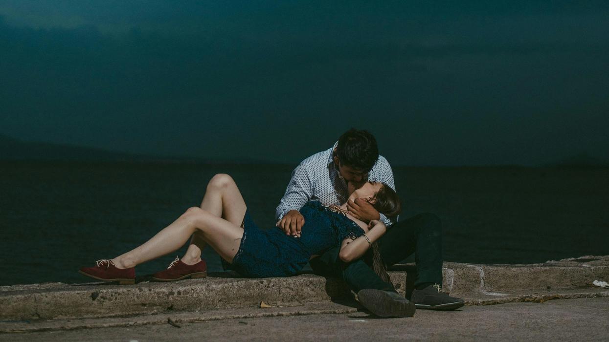 A couple making out
