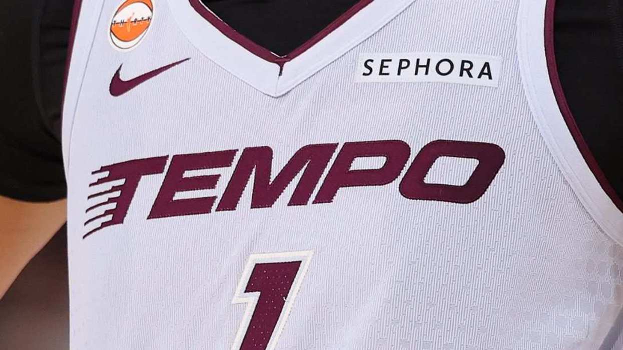 A detail of Kiki Rice #1 of the Toronto Tempo jersey during the second half against the Chicago Sky.