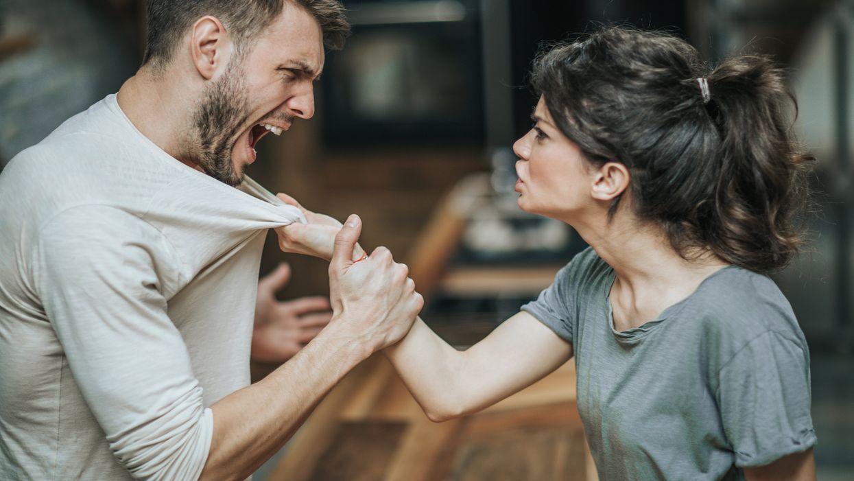 a man and woman argue