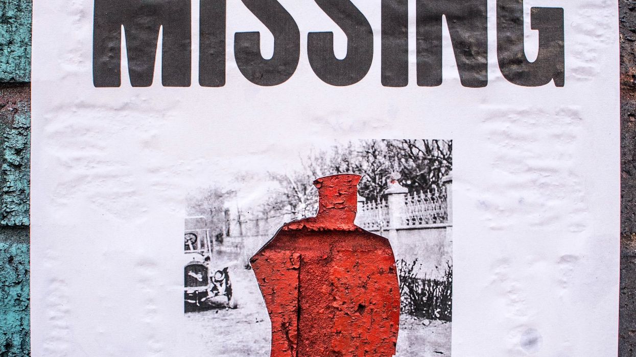A "Missing Person" sign