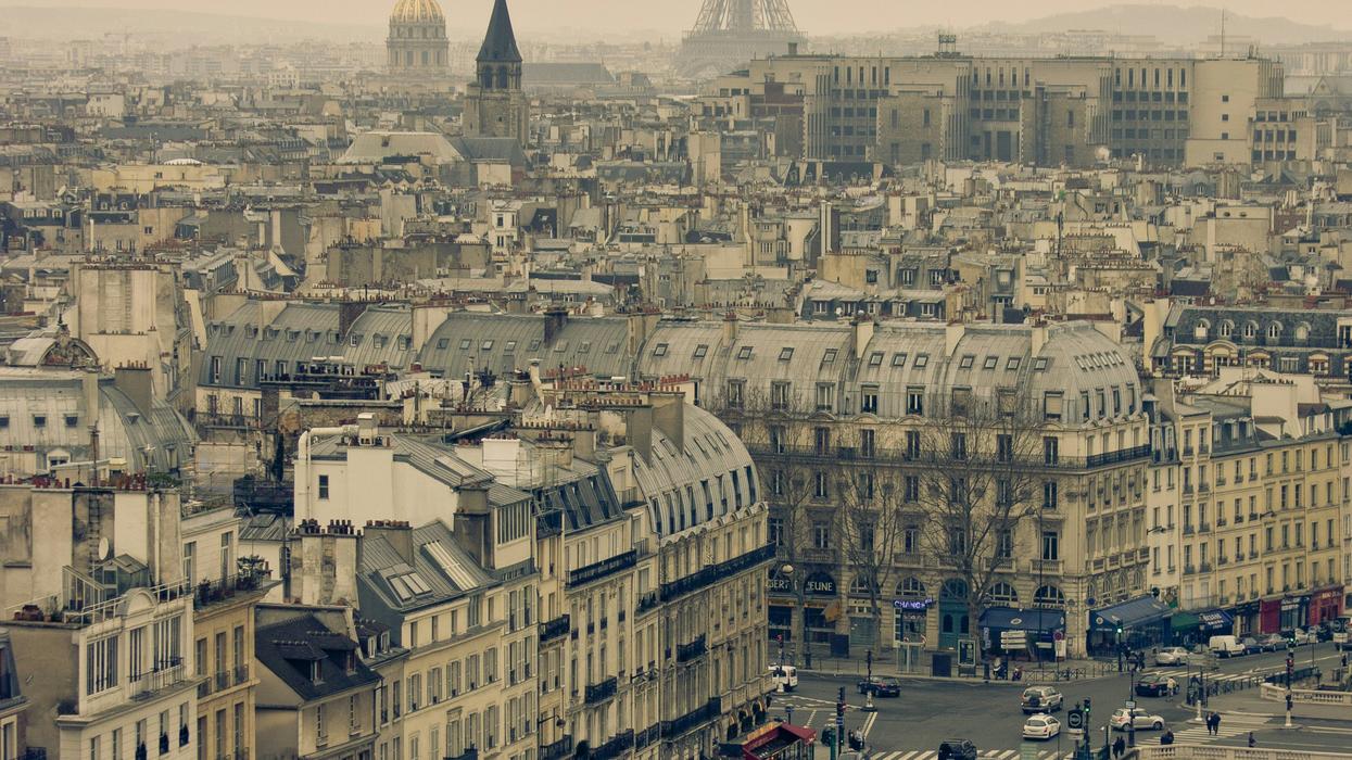 A panoramic shot of the Paris skyline.