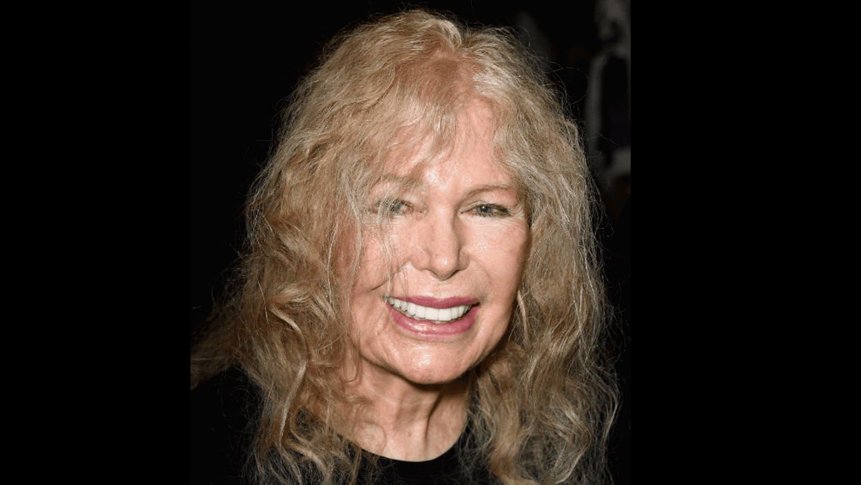 A photo of actor Loretta Swit on a black background