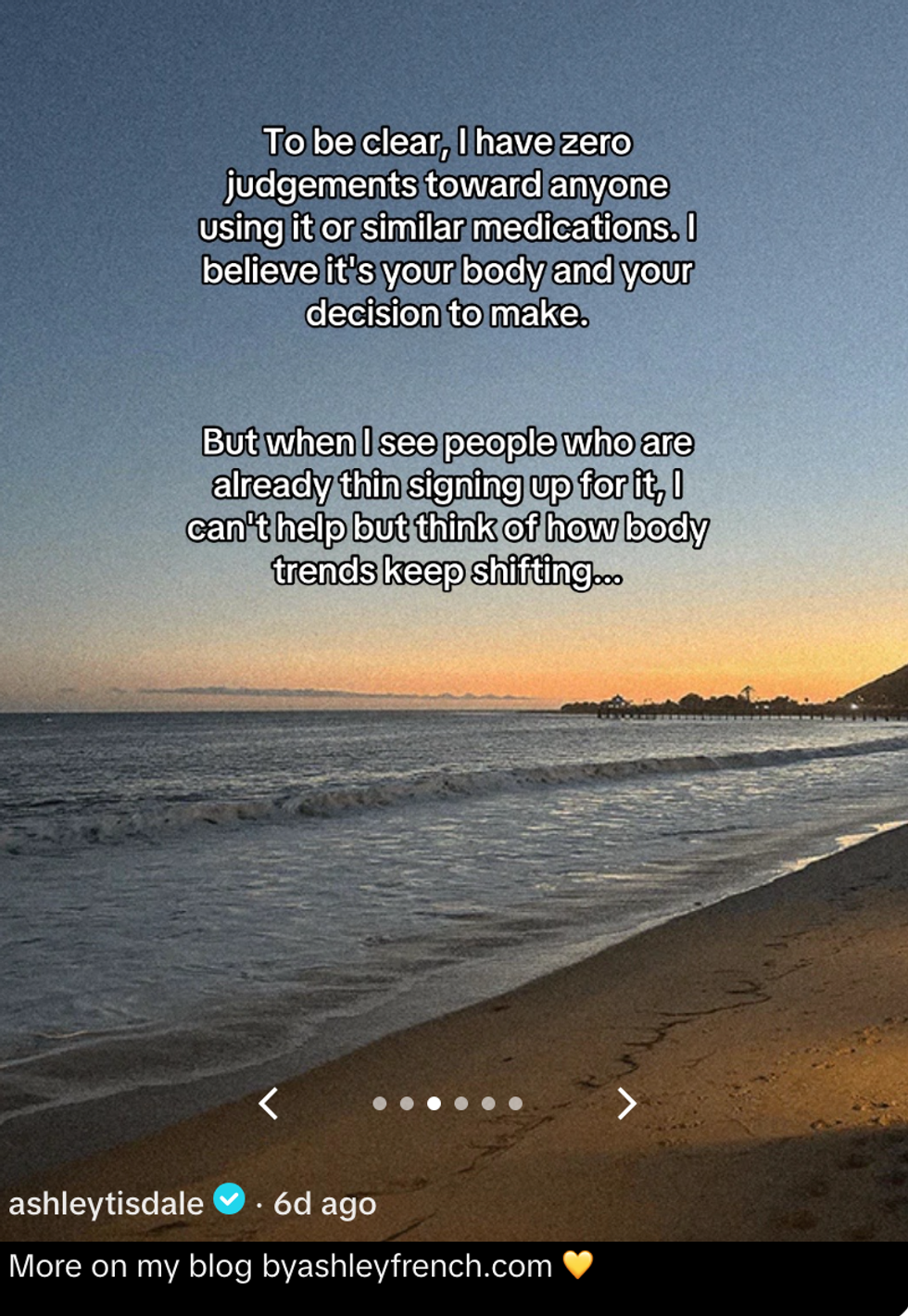 A picture of a beach at sunset with a text overlay.