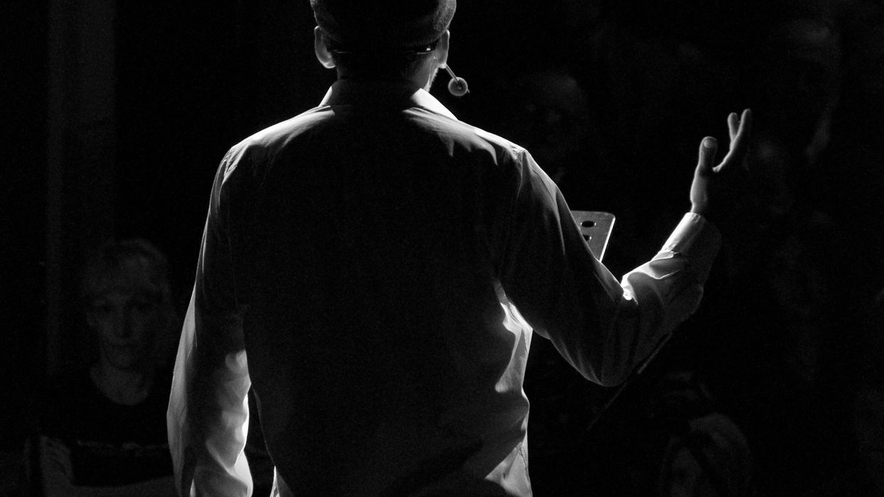 Actor performing on stage