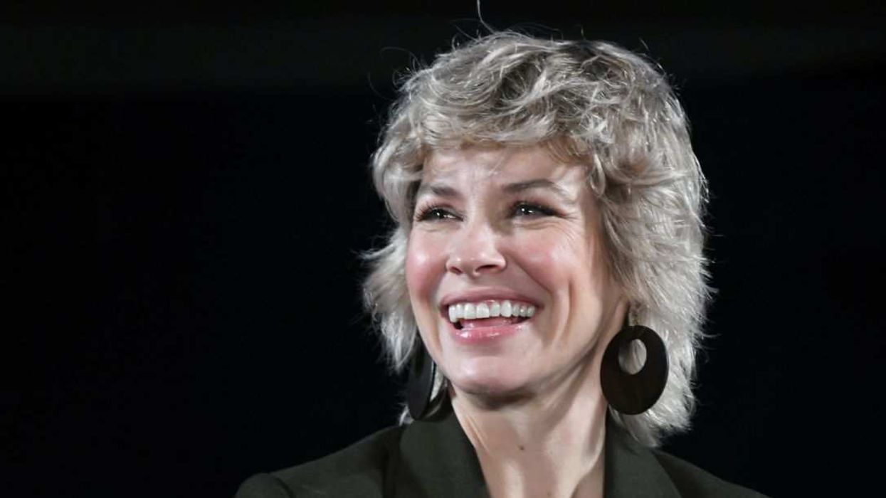 Actress Evangeline Lily speaks during the celebrity event at Tokyo Comic Con.