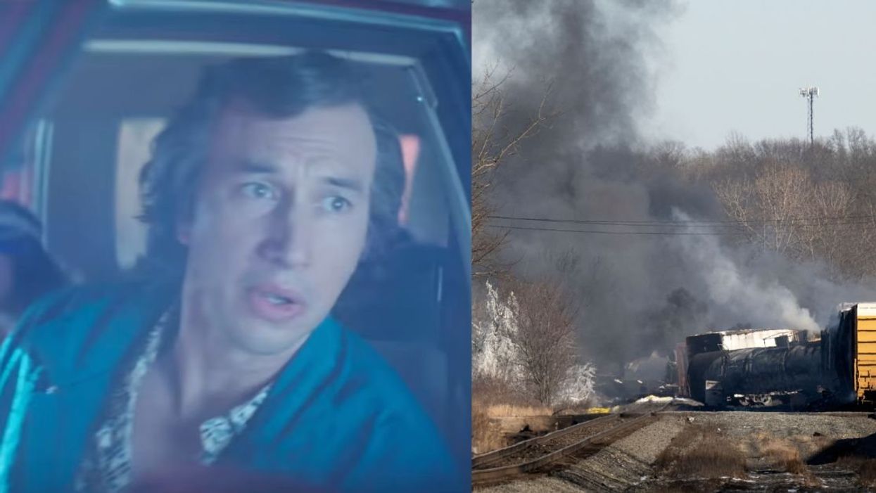 Adam Driver in "White Noise"; East Palestine, Ohio train disaster