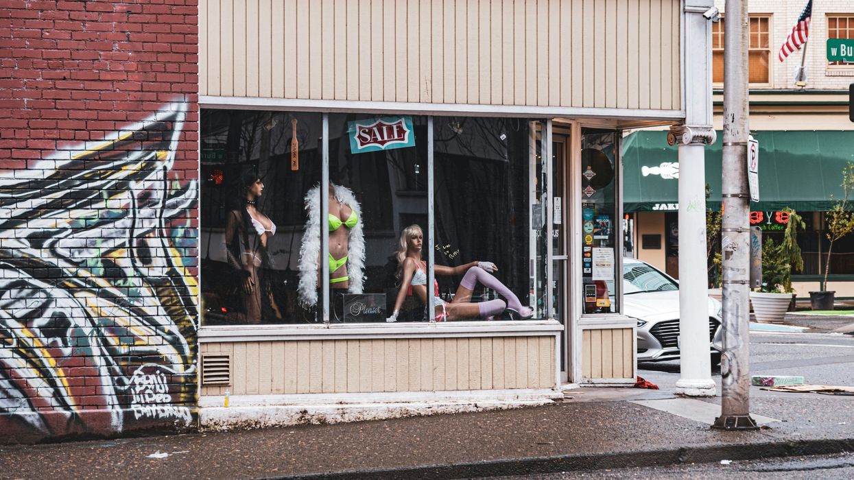 Adult shop storefront
