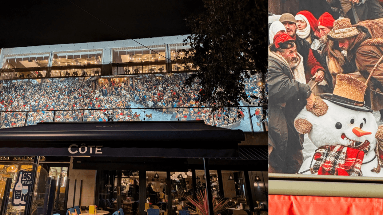 AI-generated Christmas mural in Kingston