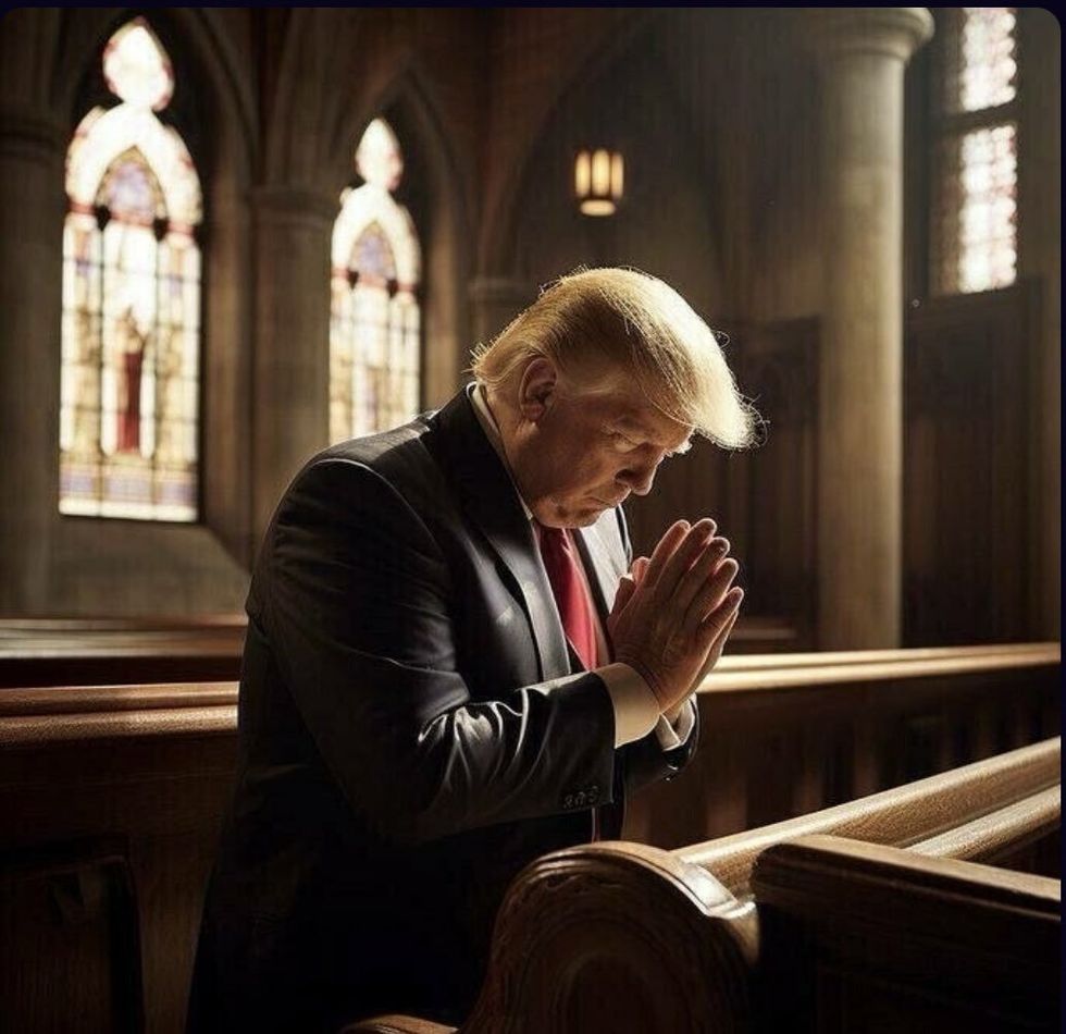 AI-generated image of Donald Trump with six fingers