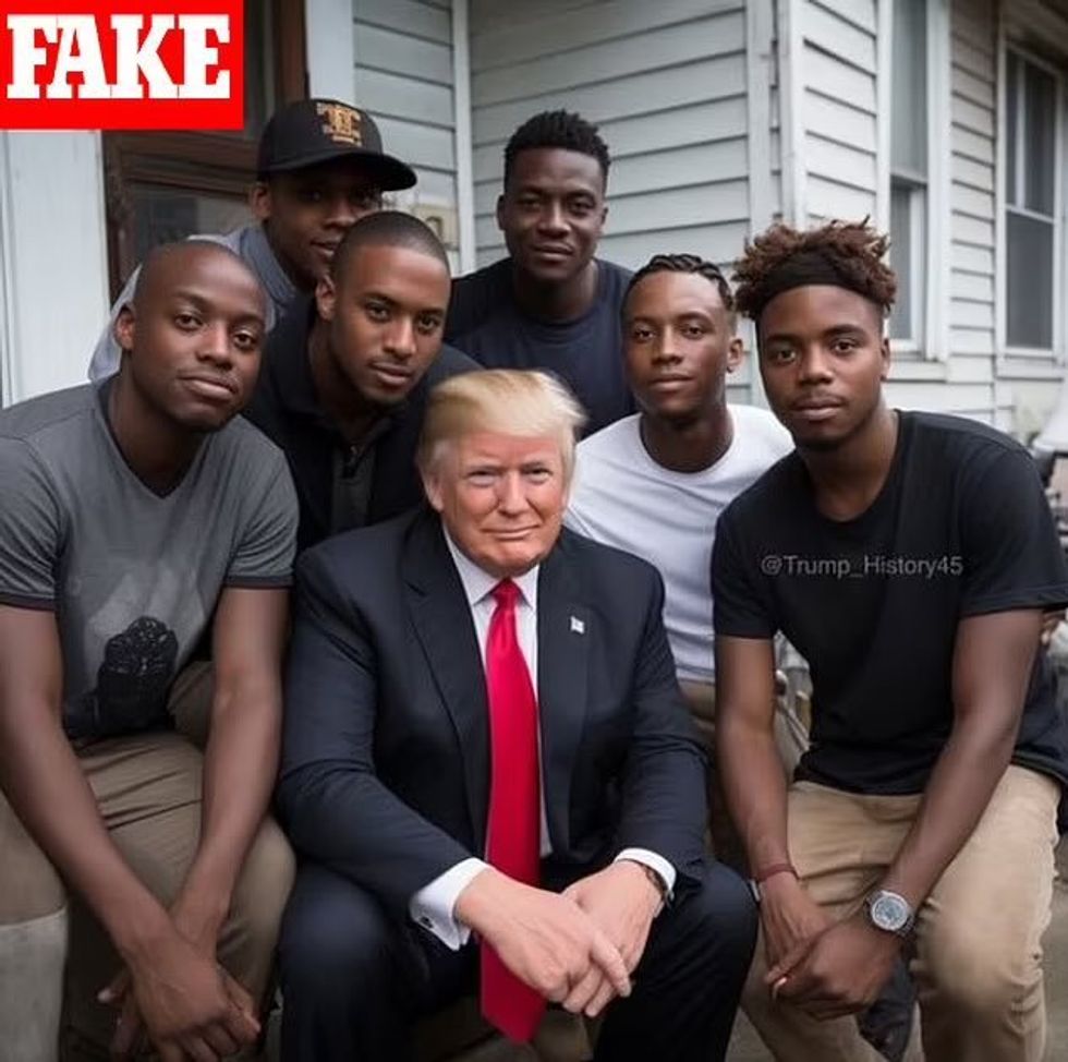 AI-generated imagery of Donald Trump with Black voters