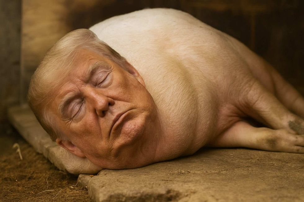 AI-generated "Quiet, piggy" response from Gavin Newsom