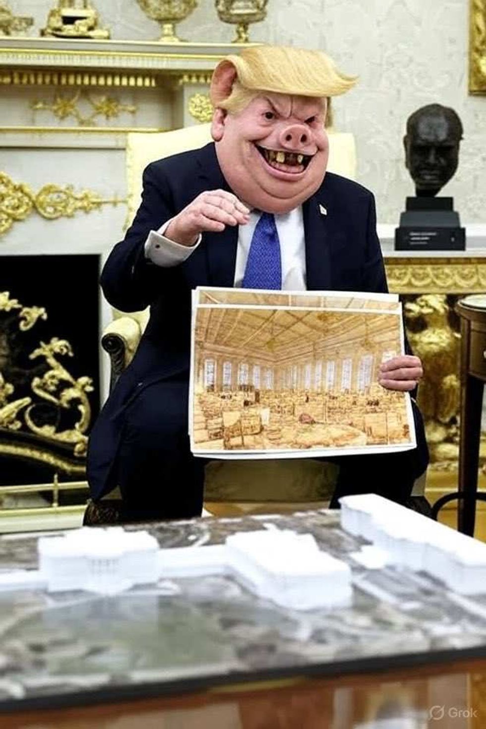 AI-generated "Quiet, piggy" response from Gavin Newsom