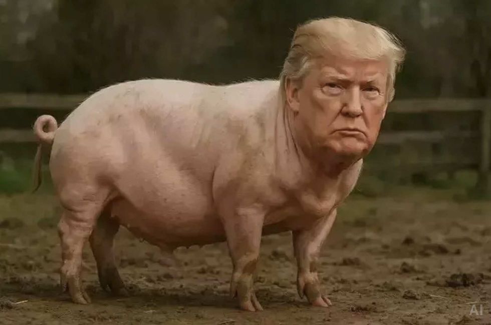 AI-generated "Quiet, piggy" response from Gavin Newsom