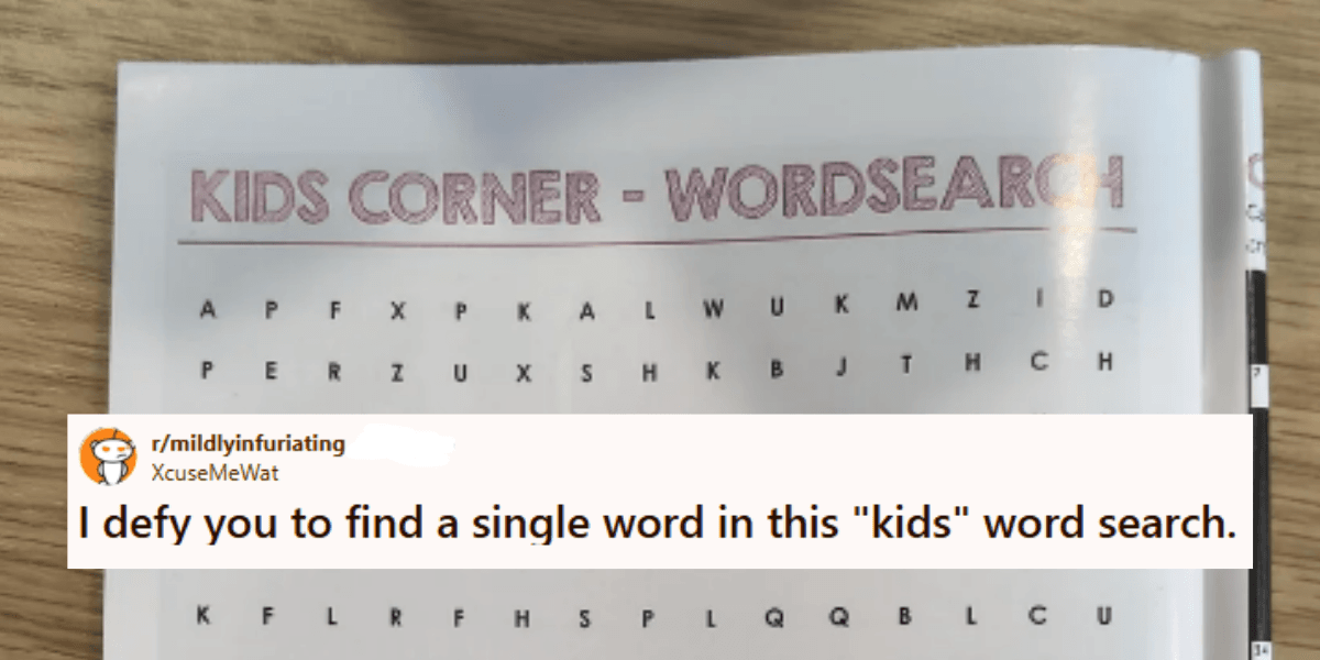 AI-Generated Word Search For Kids Goes Viral After Nobody Can Find A Single Word In It