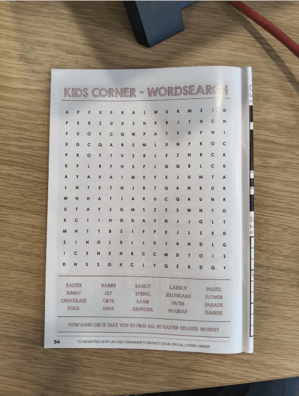 AI-generated word search for kids