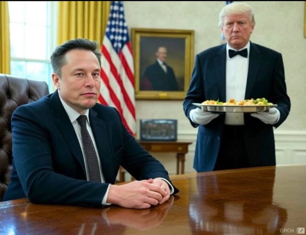 AI image of Elon Musk and Donald Trump
