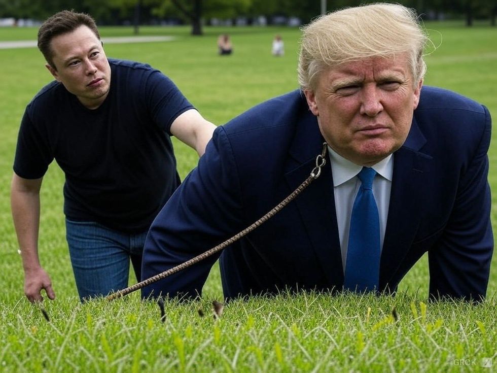 AI image of Elon Musk and Donald Trump