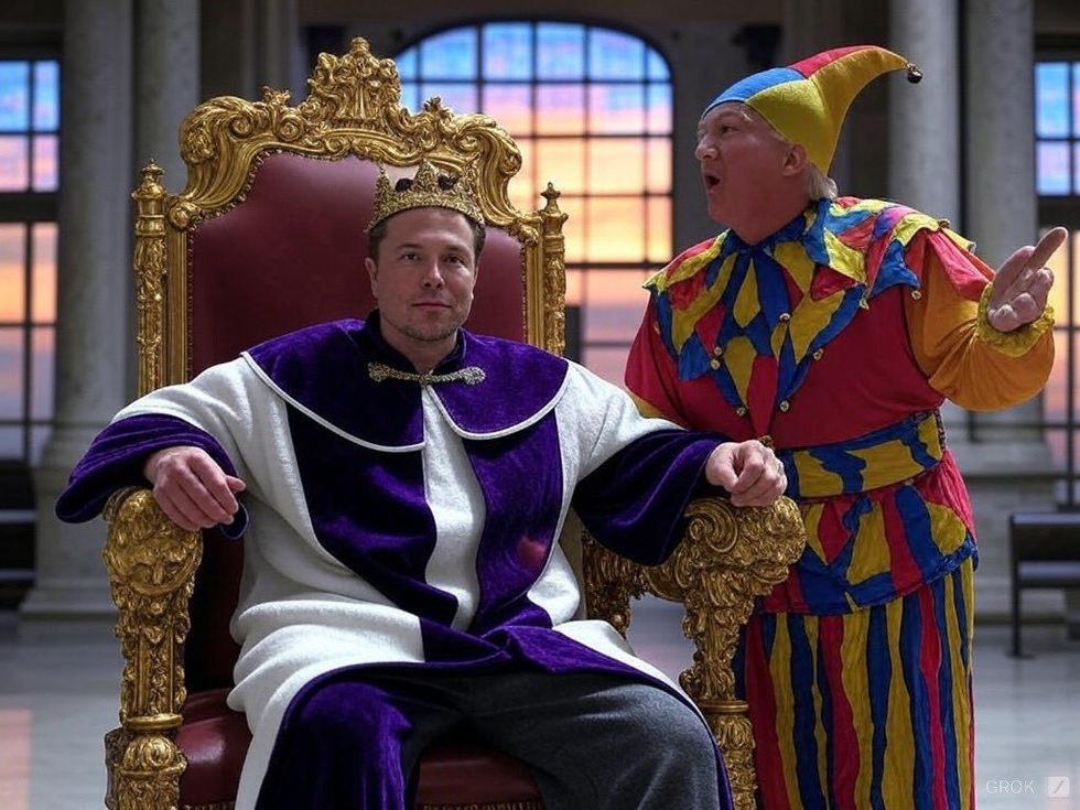 AI image of Elon Musk and Donald Trump