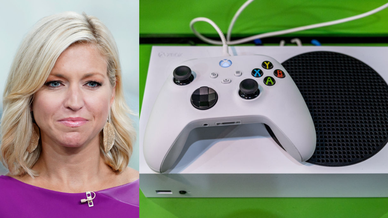 Ainsley Earhardt; An Xbox console and controller