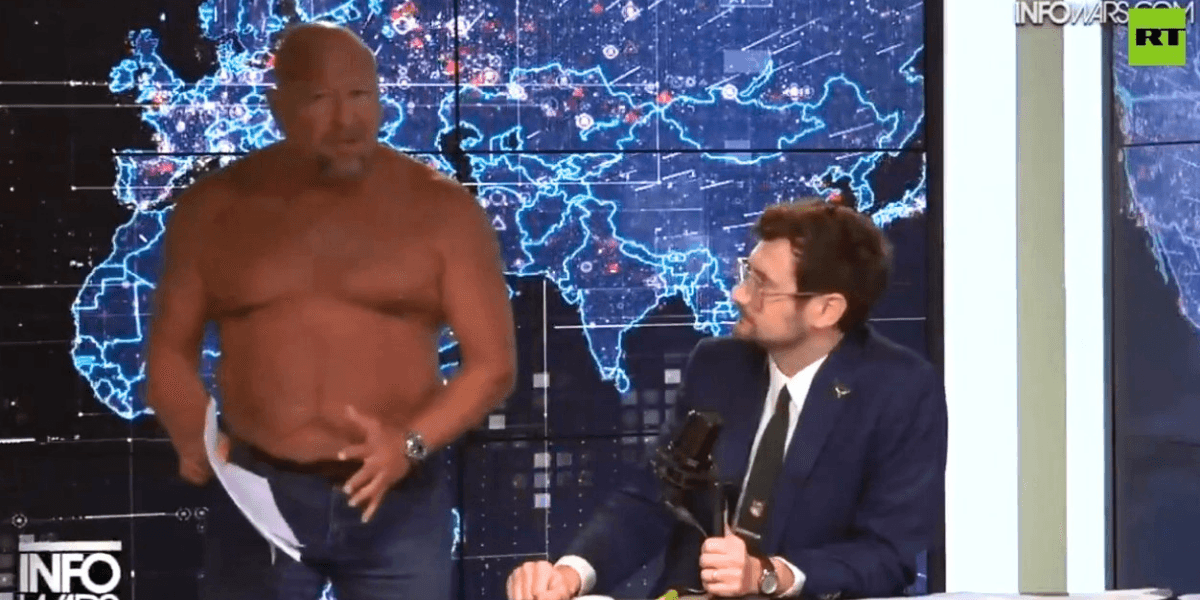 Alex Jones Has Shirtless Meltdown After 'The Onion' Reaches Deal To Take Over 'InfoWars': 'They're Body Snatchers!'