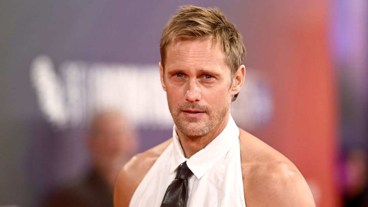 Alexander Skarsgård turned his latest film, Pillion, red carpet premiere into a full-blown thirst event.