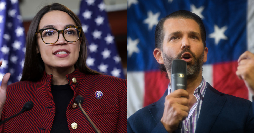 Alexandria Ocasio-Cortez; Donald Trump Jr.