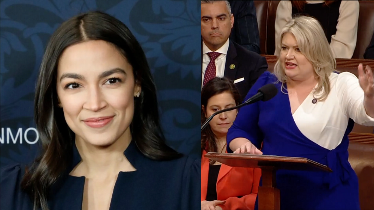 Alexandria Ocasio-Cortez; Twitter screenshot of Kat Cammack