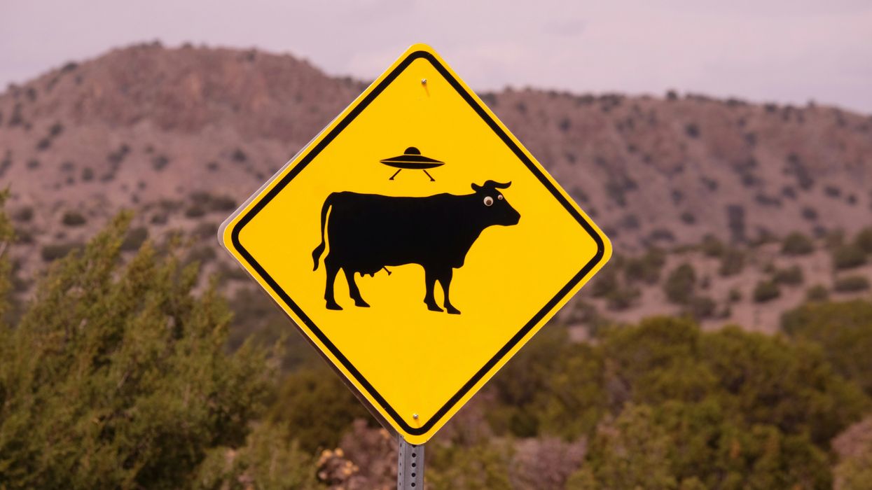 alien crossing sign