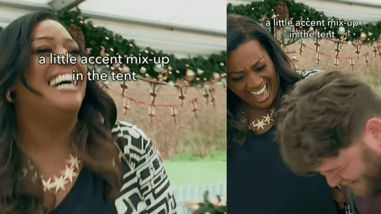 Alison Hammond and contestant Mark laughing