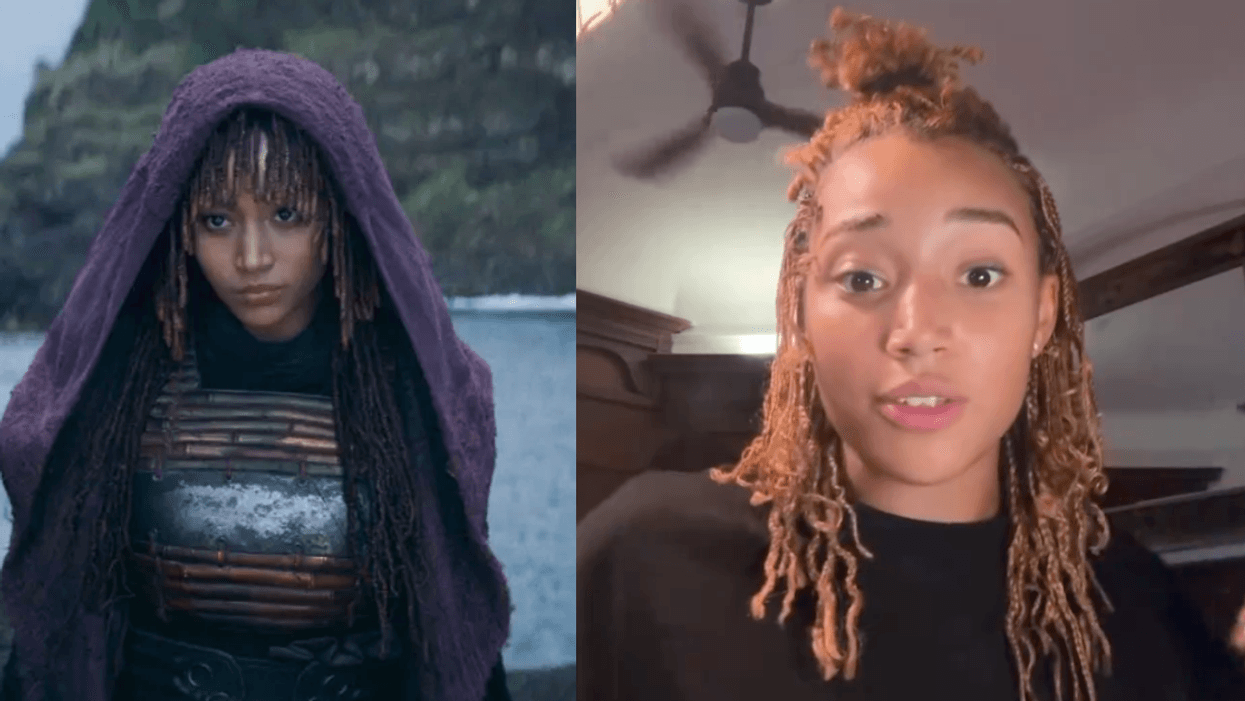 Amandla Stenberg as Mae in 'The Acolyte'; Instagram screenshot of Amandla Stenberg