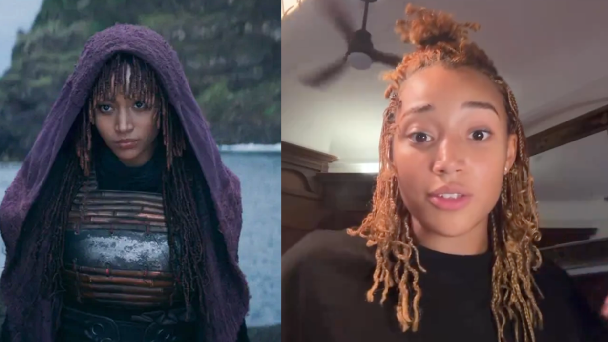 Amandla Stenberg as Mae in 'The Acolyte'; Instagram screenshot of Amandla Stenberg
