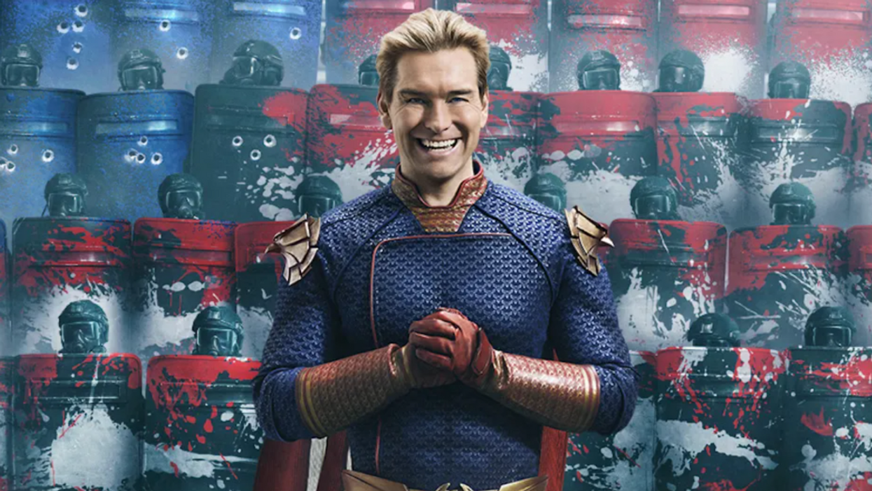 Amazon promotional material featuring Homelander in Season 4 of "The Boys"