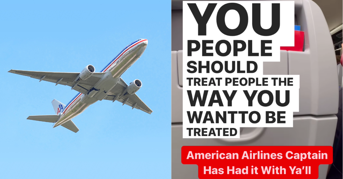 American Airlines plane; screenshot from TikTok