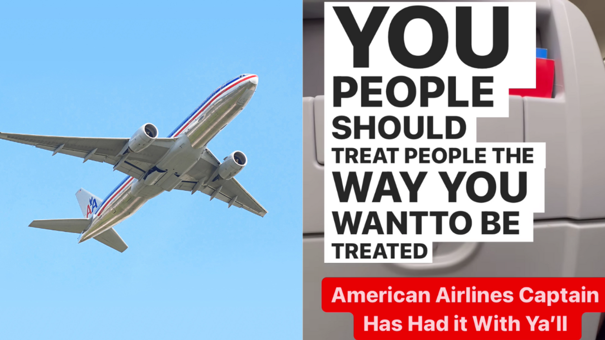 American Airlines plane; screenshot from TikTok