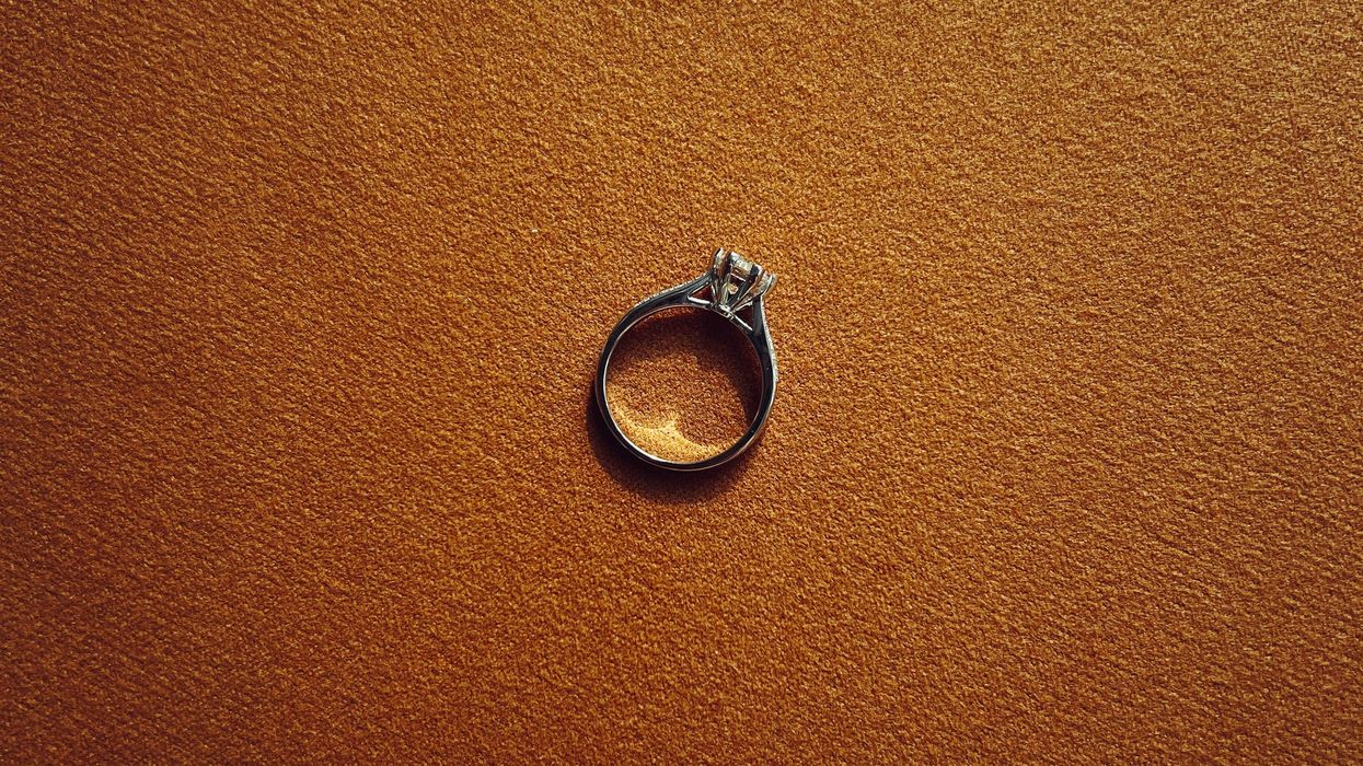 An engagement ring