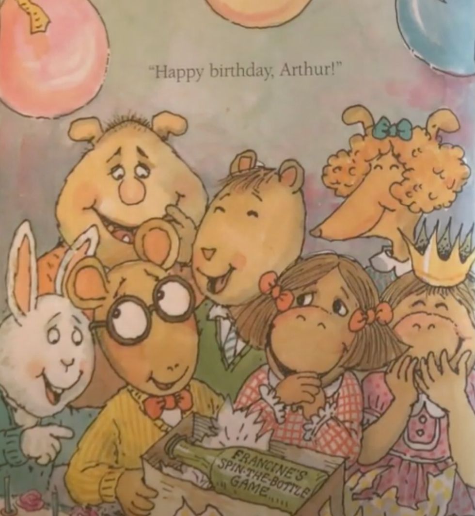 An image from "Arthur's Birthday" by writer Marc Brown
