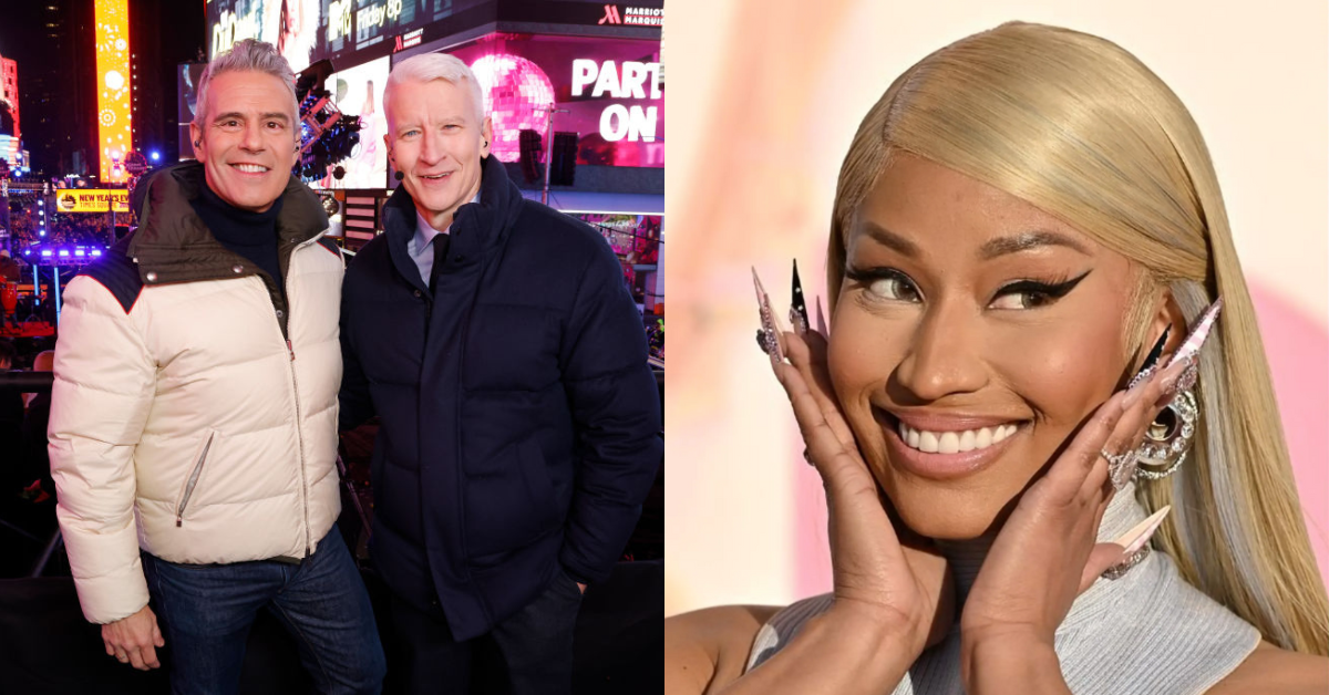 Andy Cohen and Anderson Cooper; Nicki Minaj