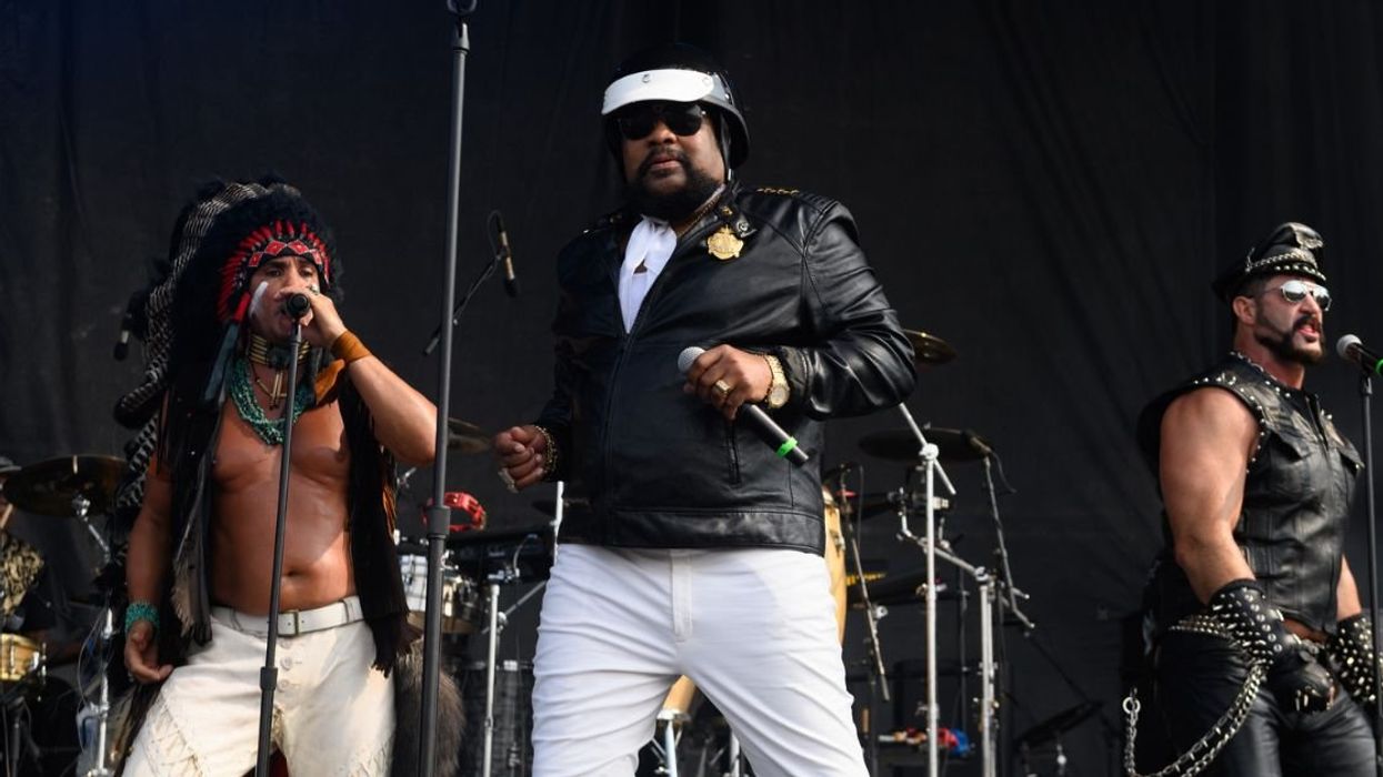 Angel Morales (L), Victor Willis (C) and J.J. Lippold (R) of Village People