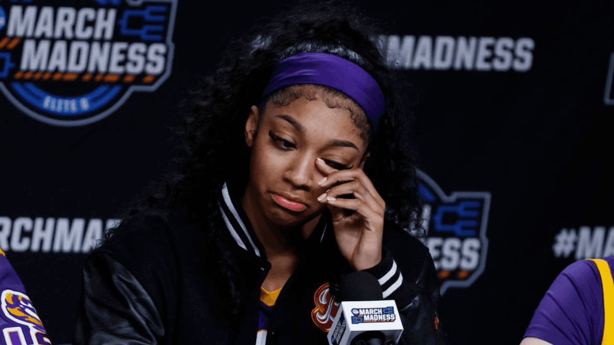 Angel Reese during press conference