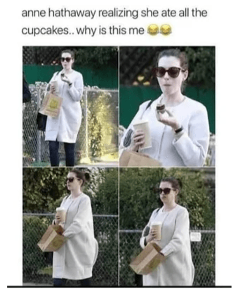 Anne Hathaway Cupcake Meme