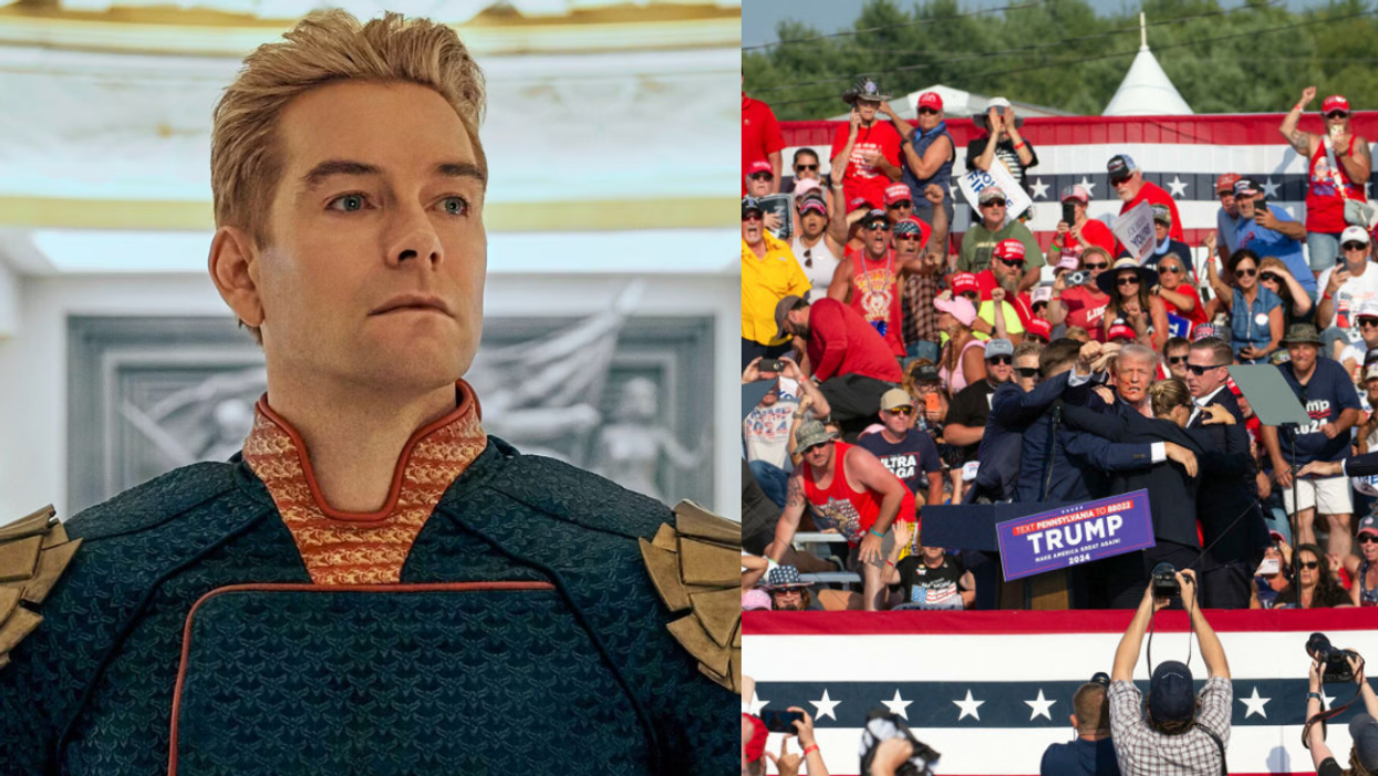 Antony Starr as Homelander on "The Boys"; Donald Trump survives assassination attempt during rally