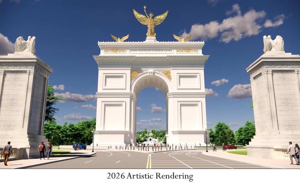 Artistic rendering of the Trump arch