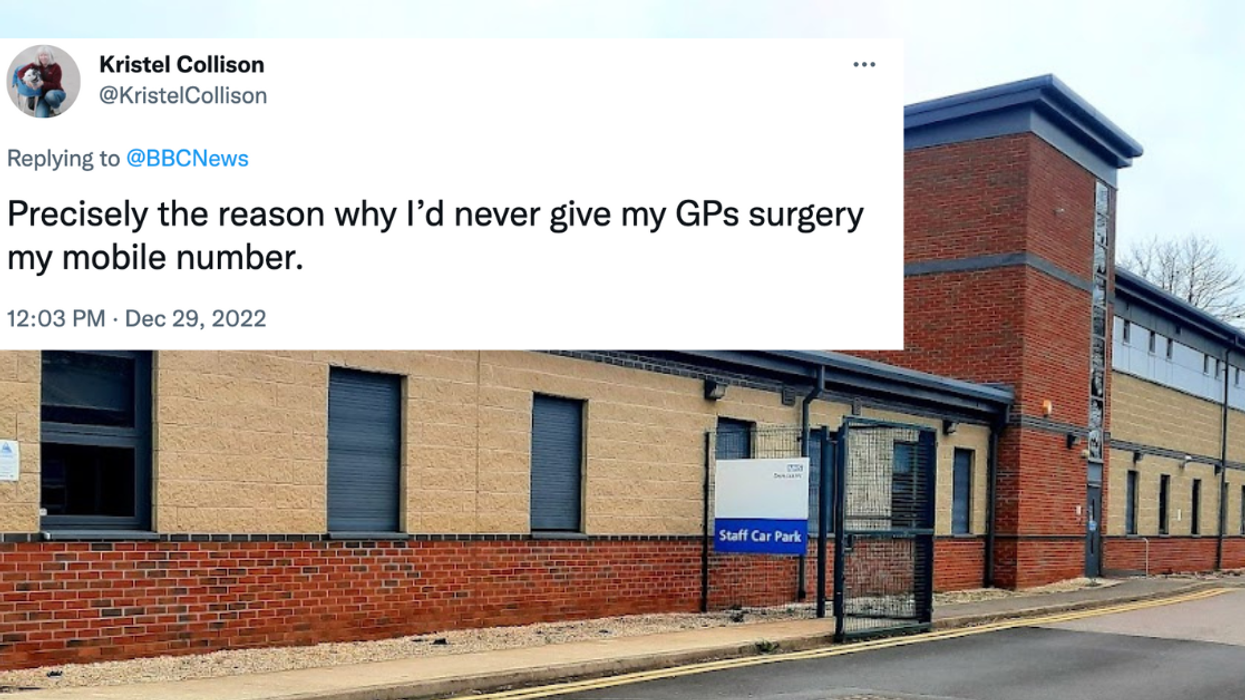 Askern Medical Clinic; tweet overlay from @KristelCollison